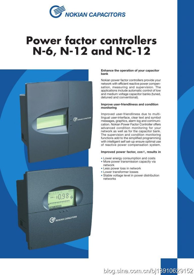 NOKIAN CAPACITORS 功率因数控制和改进Power factor control and improvement 免责声明